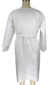 Vestido de aislamiento desechable Seniorwear - uso no médico - talla grande - blanco - Imagen 1 de 4