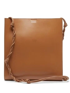 Jil Sander Tangle Brown Leather Medium Cross Body Bag-Very Good & Authentic - Picture 1 of 8