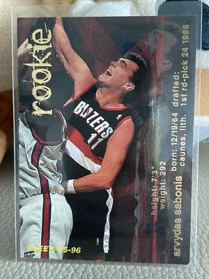 NBA 1995-96 Fleer Rookie Portland Trail Blazers RC Lietuva Arvydas Sabonis - Image 1 of 2