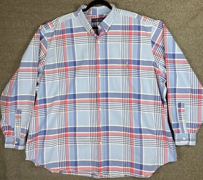 Ralph Lauren Shirt Mens 3XB Blue Multicolor Plaid Button Down Long Sleeve Preppy - Image 1 of 4