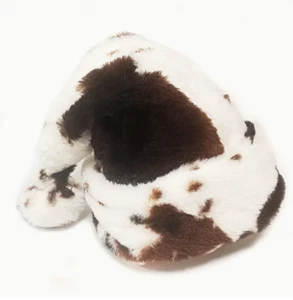 Cow Print Plush Christmas Hat - Picture 1 of 2