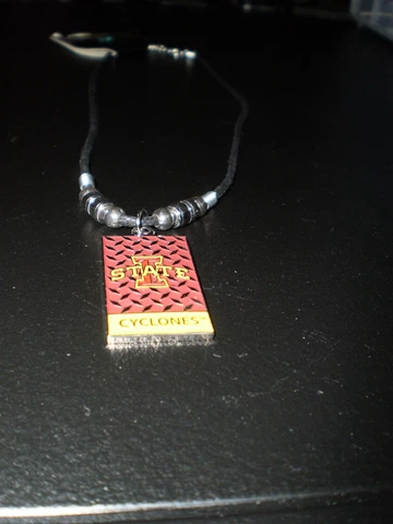 Iowa State Cyclones   NCAA   Licensed  Diamond Plate Rope Necklace, 20-Inch Cover