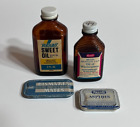 Vintage  Rexall Drug  Mixed Lot  Aspirin Tin Bisma Rex Tin And 2 Oils