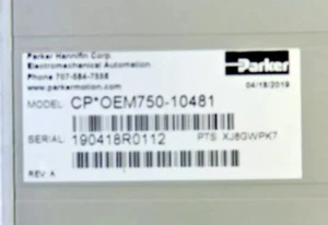 1PC NEW Parker servo drive CP*OEM750-10481 CPOEM750-10481 - Picture 1 of 2
