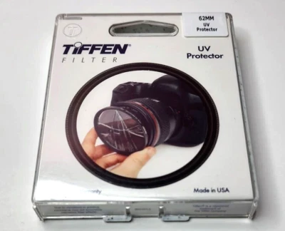 Genuine Tiffen 62mm UV Glass Lens Filter 62 mm Safety Glass Protector Protection - Image 1 of 3