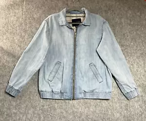 American Eagle Jacke Damen klein blau Denim Taschen Lightwash Reißverschluss Alltag - Bild 1 von 10