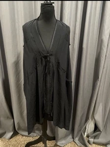 all Saints 100% Silk Sleeveless Semi Sheer Zip Up Dress Size 2 - Picture 1 of 5