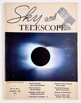 1978 Jan SKY & TELESCOPE Astronomy Stamps QUASARS Partial Eclipse PLANETARIA &c - Image 1 of 4