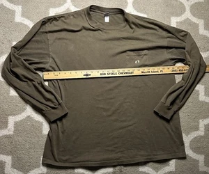 Hang Ten Vintage Olive Military Green Long Sleeve shirt Men's XL Surf Hippy - Picture 1 of 9