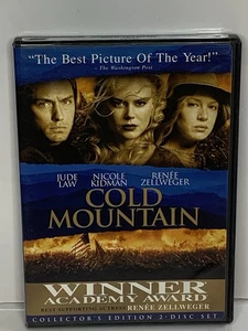 Cold Mountain (DVD, 2003) Nicole Kidman Jude Law Renee Zellweger - 2 Disc Set - Foto 1 di 8