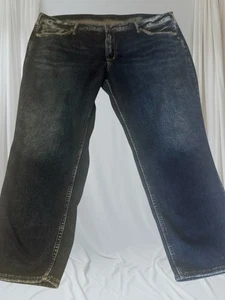Silver Jeans Dark Wash Distressed BOYFRIEND Blue Jeans PLUS Gr. 24 - Bild 1 von 7