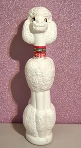 Vintage 60s White Pampered Poodle Liquid Bubble Bath Bottle Plastic Empty 13" - Picture 1 of 5