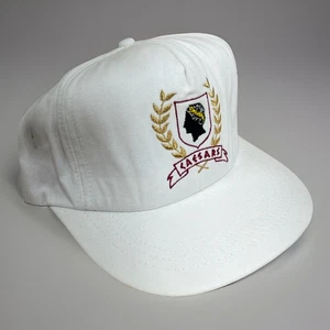 Gorra vintage Caesars Palace Las Vegas blanca con cierre a presión - Imagen 1 de 9