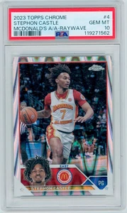 2023 TOPPS CHROME #52 STEPHON CASTLE MCDONALD'S A/A-RAYWAVE PSA 10 - Picture 1 of 2