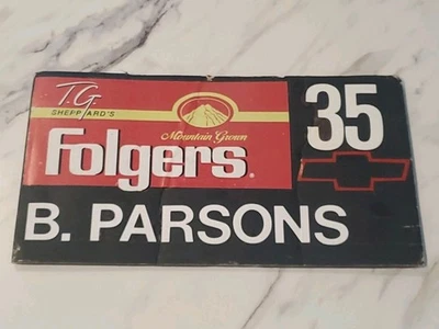 Benny Parsons 1987 carrera usado NASCAR TV panel de tablero usado para cámara de TV en automóvil disparo Foto 1 de 4