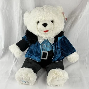 DanDee 2016 Schneeflocke 20 Zoll weißer Teddybär mit blauer Jacke Weihnachten neu mit Etikett - Bild 1 von 9