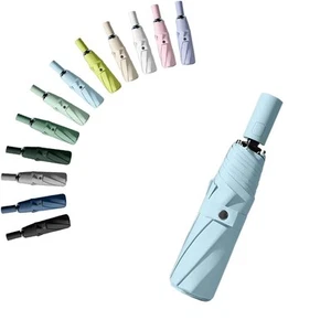 Travel Folding Umbrella Automatic Open/Close Handle Coating Layer Fabric Bloc... - Picture 1 of 7