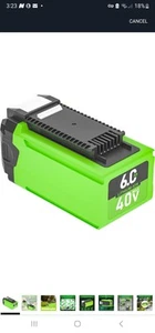 Upgrade 3rd Generation】 40V 6.0Ah 29472 Lithium-ion Battery Replacement for... - Picture 1 of 7