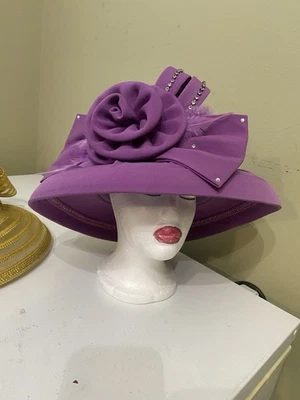 Sombrero de vestir vintage púrpura/sombrero de iglesia de Harmony Foto 1 de 4