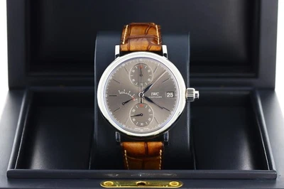 IWC IW515103 Portofino Monopusher Chronograph 18K White Gold Ardoise 8-Days Nove - Image 1 of 4