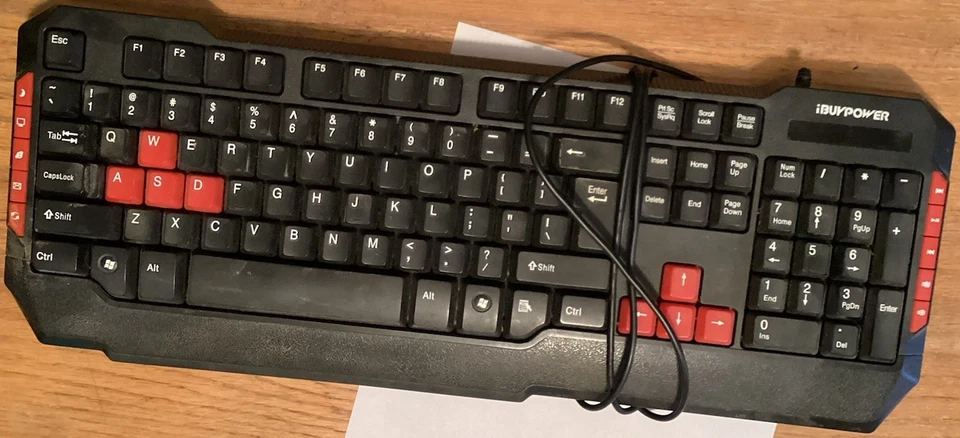 ibuypower Slim Keyboard( KB-IBP-002 ) Spill Resistant Black & Red - Image 1 of 1