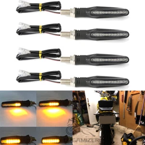 4x Motorcycle LED Turn Signal Indicator Lights Amber For Suzuki DRZ400SM DR650 - Picture 1 of 8