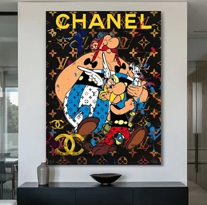 LEINWAND BILD ER BIS 160x120x5 ASTERIX & OBELIX LV WANDBILD COMIC POP-ART MODERN - Bild 1 von 3
