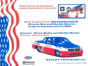 "Sox & Martin" 1998 Dodge Dakota Pro Stock Truck ORIGINAL Vintage HANDOUT! - Picture 1 of 2