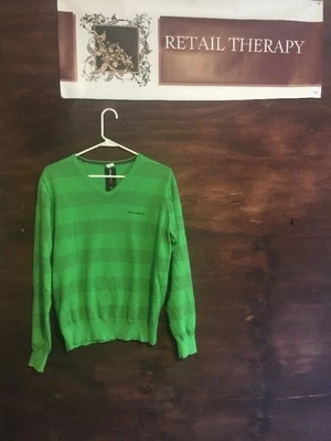 Suéter Billabong Unisex Rayas Verdes Cuello en V M LS Foto 1 de 4