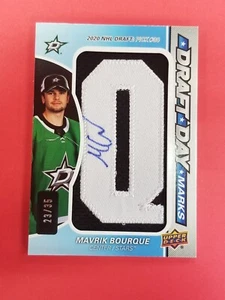 2024-25 UD SP GAME-USED MAVRIK BOURQUE DRAFT DAY MARKS ROOKIE AUTO /35 RPA NHL - Picture 1 of 6