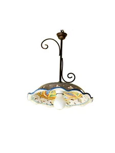 LAMPADARIO A 1 LUCE COLLEZIONE CERAMICA STELLA - Picture 1 of 2