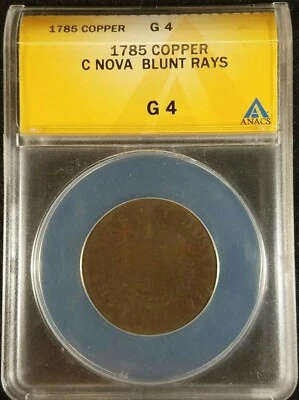 ANACS 1785 Nova Constellatio G4 raios sem corte centavo independência 13 estrelas - Imagem 1 de 4