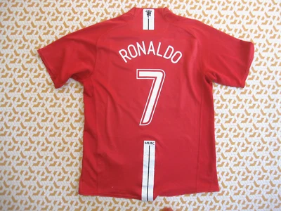 Maillot Manchester United champions League 2007 Ronaldo Jersey Nike Vintage - S - Photo 1/4