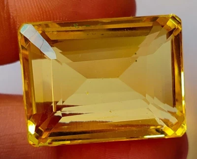 AAA+ 97.5 Ct. Large Yellow Topaz Emerald Cut Flawless Loose Gemstone @Women Gift - Image 1 of 4