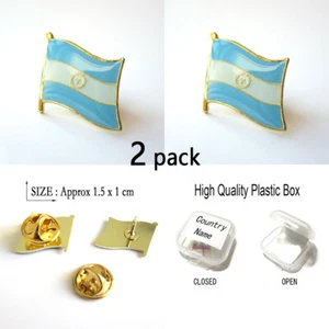 NEW Argentina Country Flag Lapel Pin Patriotic Badge Brooches Metal 200+Country - Bild 1 von 9