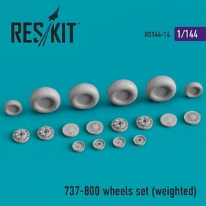 ResKit RS144-0014 Escala 1:144 737-800 Juego Ruedas (ponderadas) para Kit Modelo Plástico - Imagen 1 de 2