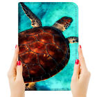 ( For iPad Mini 1 2 3 4 5 ) Flip Case Cover PB23571 Turtle Blue Sea