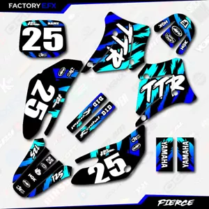 Blue Ice Fierce Racing Graphics Kit fits 00-07 YAMAHA TTR125 TTR 125 decals - Picture 1 of 8