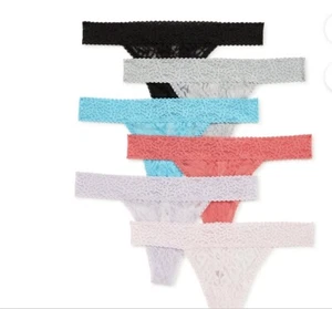 Secret Treasures Damen-Tanga Spitze Höschen 6 Paar Pack XX-Large (16-18) NEU - Bild 1 von 2