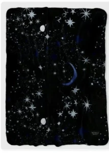 Victoria’s Secret Sherpa Decke Sternbild verträumte Sterne Überwurf 50"x60" Neu mit Etikett - Bild 1 von 2