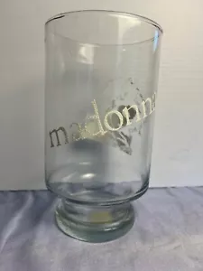 Vaso de vidrio grande Madonna vintage 6 3/4" x 3 3/4" d - Nuevo, RARO - Imagen 1 de 4