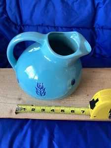 Vintage MCM Cornflower Blue Tulip USA Ball Shaped Pitcher - Pre-owned - Picture 1 of 10
