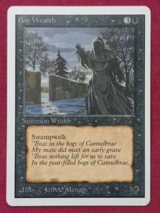Magic The Gathering UNLIMITED EDITION BOG WRAITH black card MTG - Picture 1 of 2