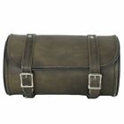 10" ROUND MOTORCYCLE NAKED COWHIDE LEATHER BROWN TOOL BAG FOR HONDA - HDC29