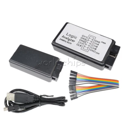USB Logic Analyzer Device Set USB Cable 24MHz 8CH for ARM FPGA M100 Top Newest - Image 1 of 4