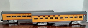 MTH ~ O GAUGE ~ UNION PACIFIC ~ ALUMINUM - SLEEPER/DINER SET ~ MT-6119 (20-6119) - Picture 1 of 20