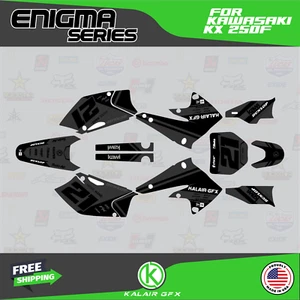 Kit gráfico para Kawasaki KX250F (2004-2005) KX 250F Enigma Series-Negro - Imagen 1 de 6