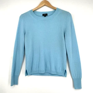 J Crew 100% Cashmere Pullover Sweater Light Blue Women’s Size M Easy Care - Picture 1 of 7