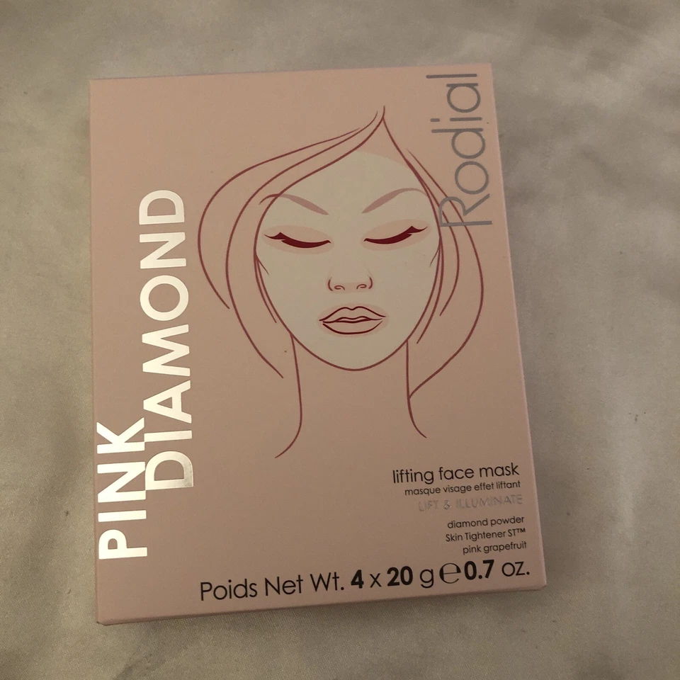 Rodial Pink Diamond Lifting Face Mask 4 Masks Lift & Illuminate Sealed NIB - Image 1 of 4