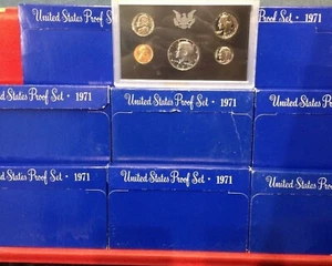 1971 S Proof Set US Mint Original Government Estate Half Quarter Nice 5 coin OGP - Picture 1 of 1